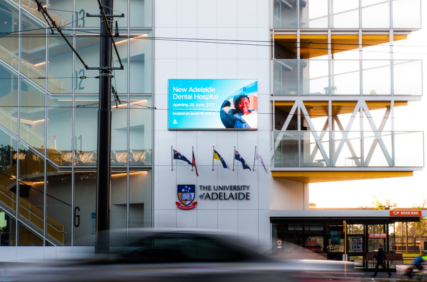 large digital tv screen at a university