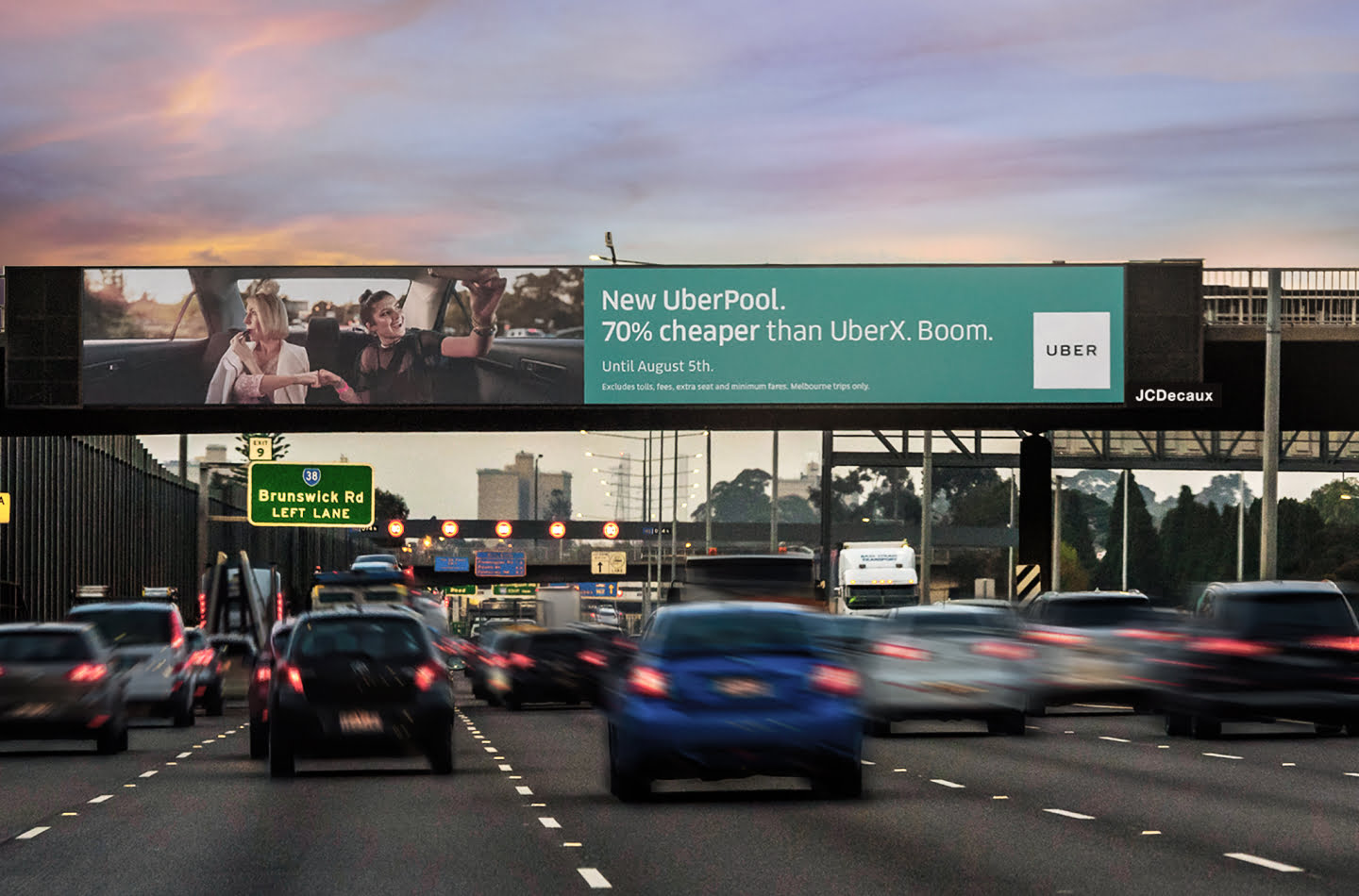 out of home led screen on highway