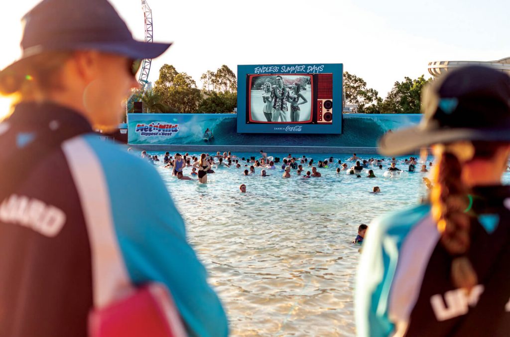 large digital billboard Wet'n'Wild—QLD