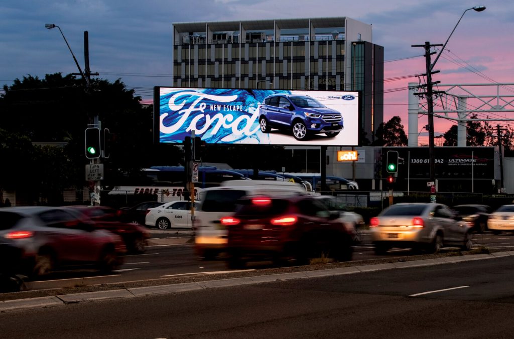 billboard on a street