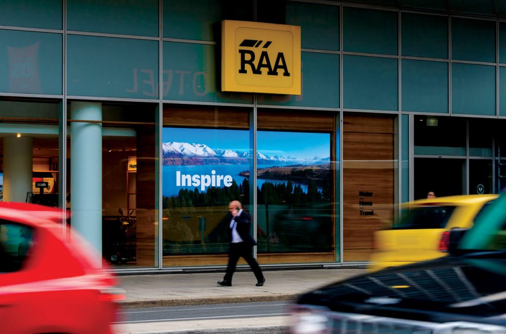 digital advertising in the RAA building